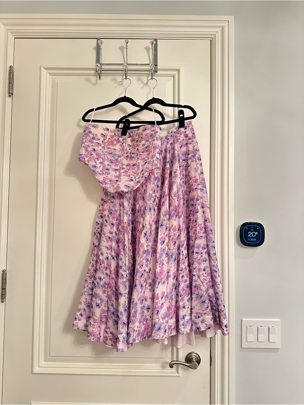 Bardot Floral Lavender Midi Skirt & Top Set - Women